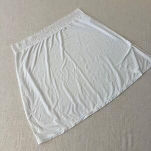 Free to Live White Lace Trim Half Slip‎ Skirt XL  Cottagecore Romantic